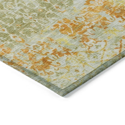 Jaelara Green Washable Indoor-Outdoor Rug