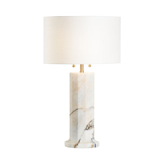 Wildwood Andria White Marble Base Table Lamp