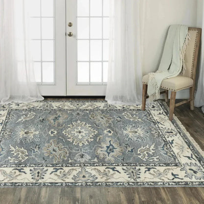 Clit Floral Gray Large Area Rugs For Living Room -- gray