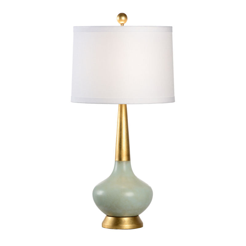 Chelsea House Eden Celadon Glazed Curved Silhouette Table Lamp