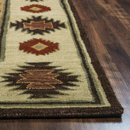 Deji Wool Beige Hallway Kitchen Runner Rug -- beige