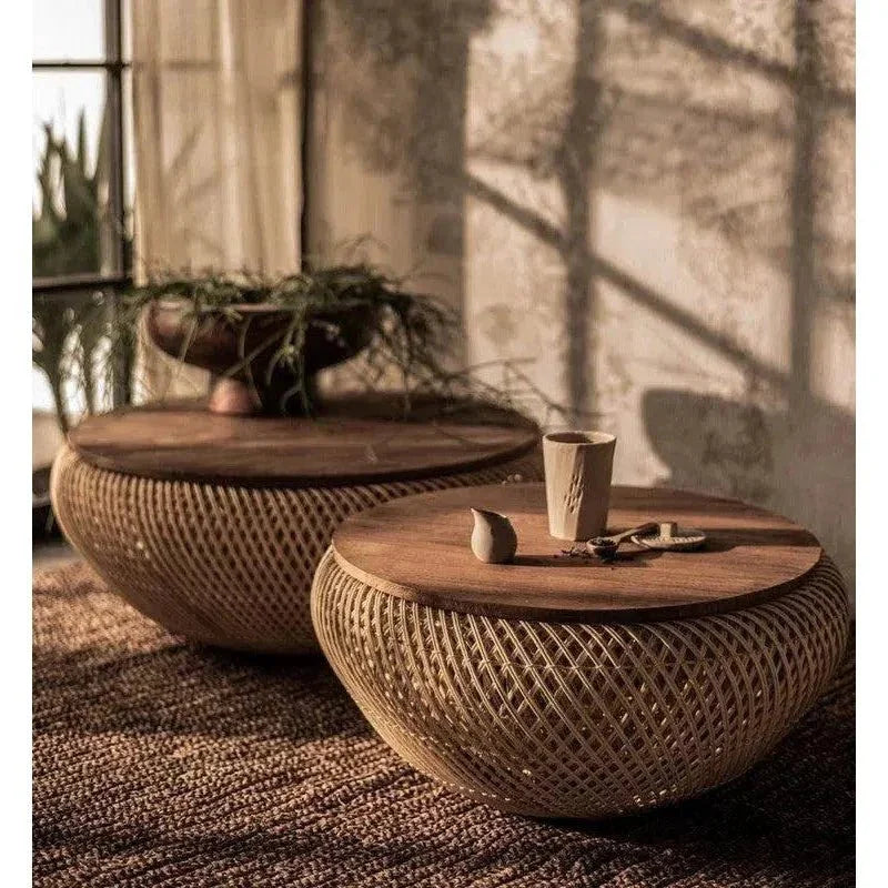 LH Home 25.2" D Bodhi Wave Large Natural Coffee Table