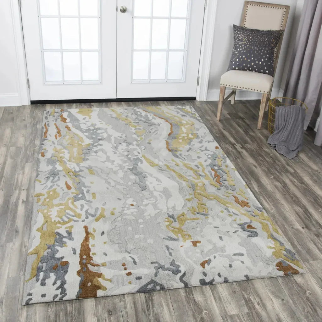 Cams Abstract Gray Large Area Rugs For Living Room -- gray