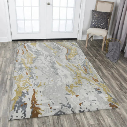 Cams Abstract Gray Large Area Rugs For Living Room -- gray