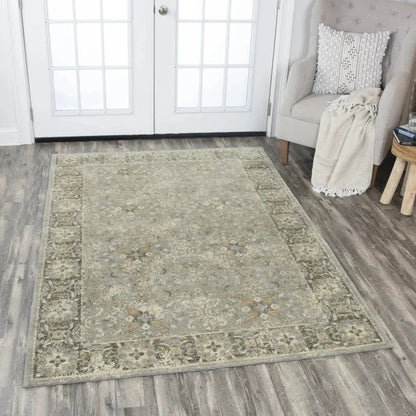 Cleo Persian Gray Large Area Rugs For Living Room -- gray