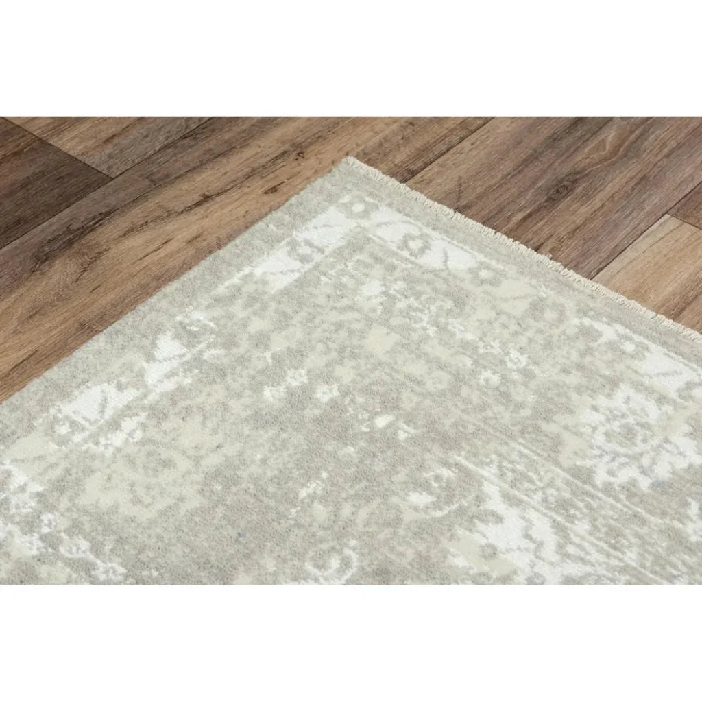 Coed Floral Gray Large Area Rugs For Living Room -- gray