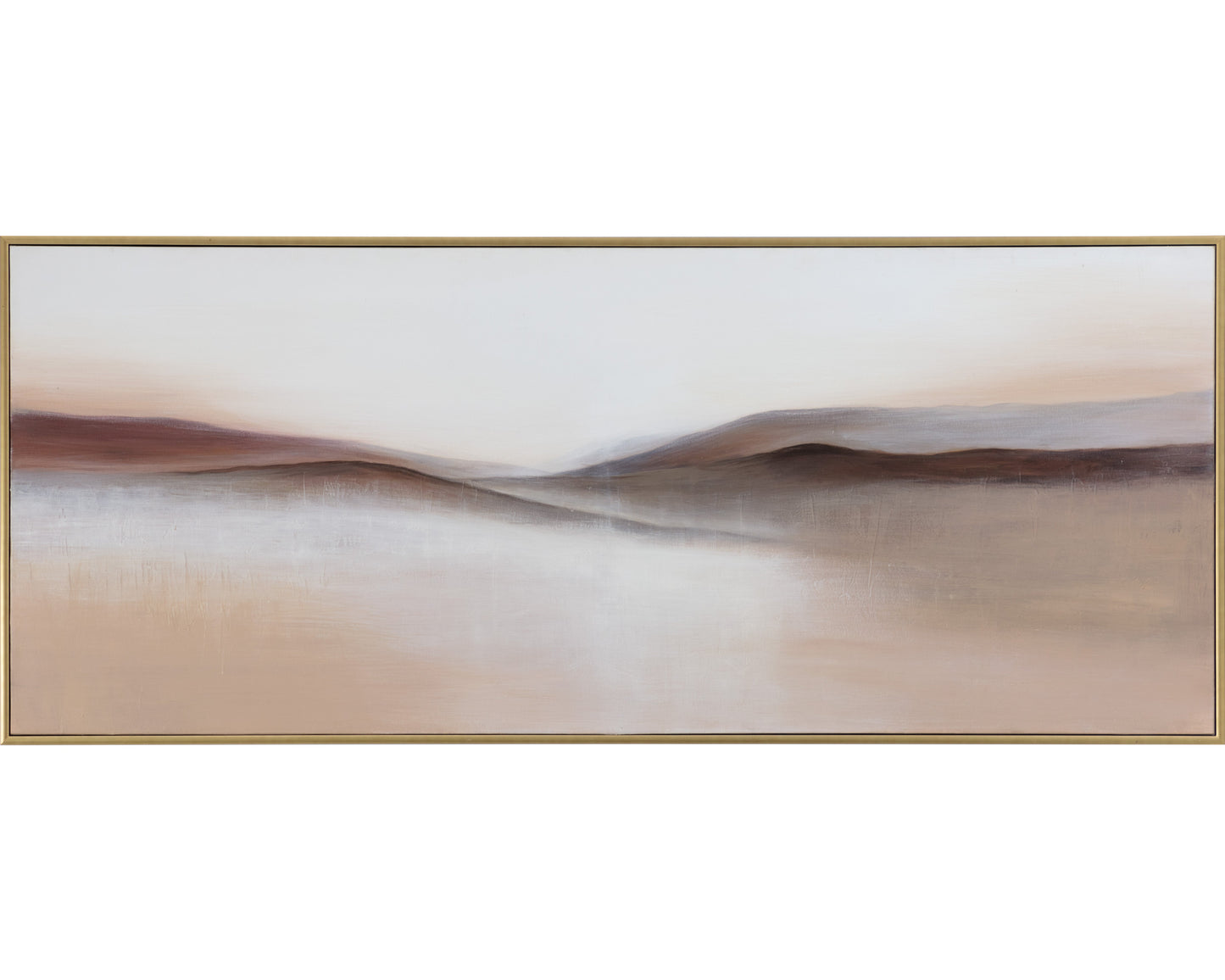 Desert Sands Gold Floater Frame Hand-Painted Wall Art