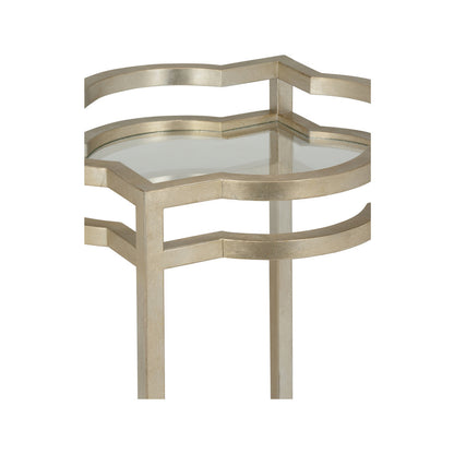 Quatrefoil Silver Bar Cart