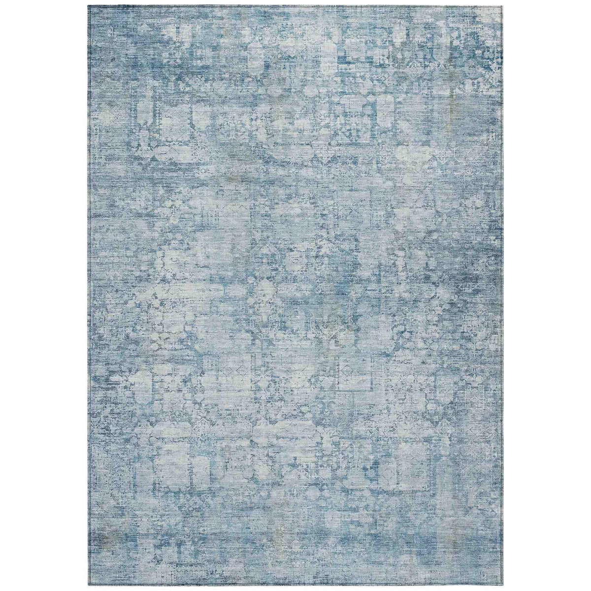 Kaelien Blue Washable Indoor-Outdoor Rug