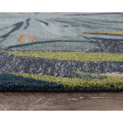 Coal Floral Charcoal Area Rugs For Living Room - LOOMLAN - LOOMLAN - Area Rugs