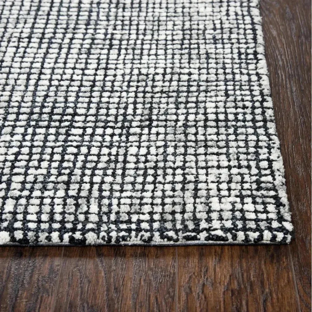 Dobl Tweed Black Large Area Rugs For Living Room -- black