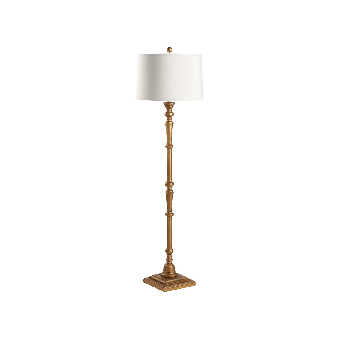Beatrice Wooden Gold Floor Lamp