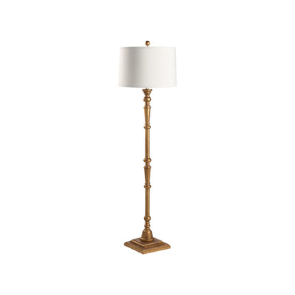 Beatrice Wooden Gold Floor Lamp