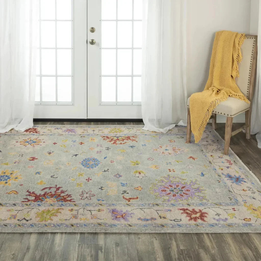 Colf Floral Gray Large Area Rugs For Living Room -- gray