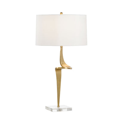 Chelsea House Deans Court Brass Crystal Accent Table Lamp
