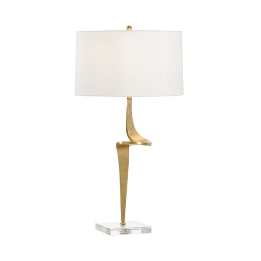 Chelsea House Deans Court Brass Crystal Accent Table Lamp
