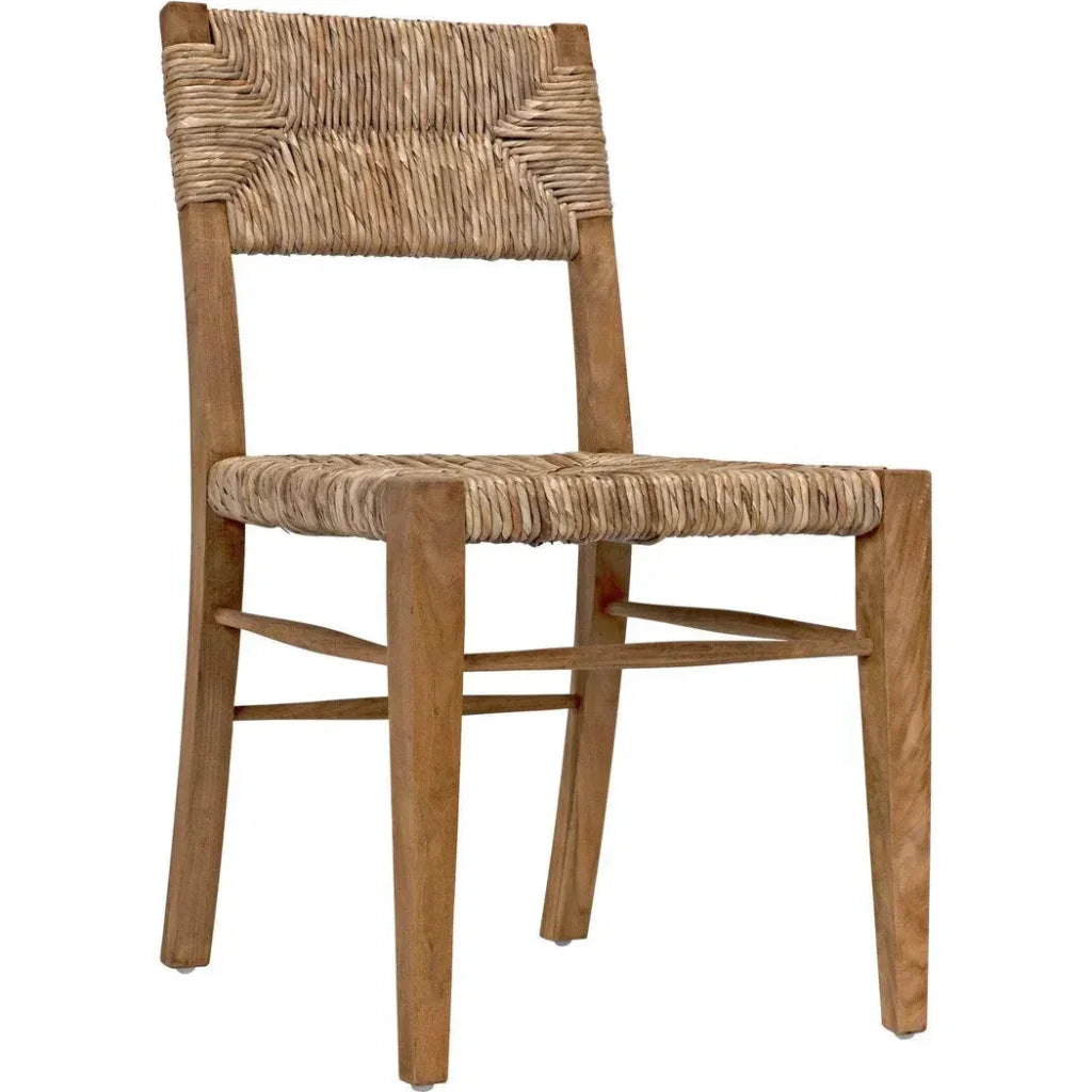 Noir Faley Teak Wood Armless Dining Chair