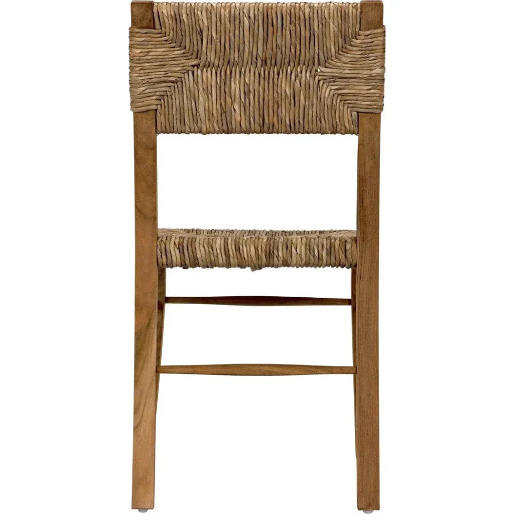Noir Faley Teak Wood Armless Dining Chair