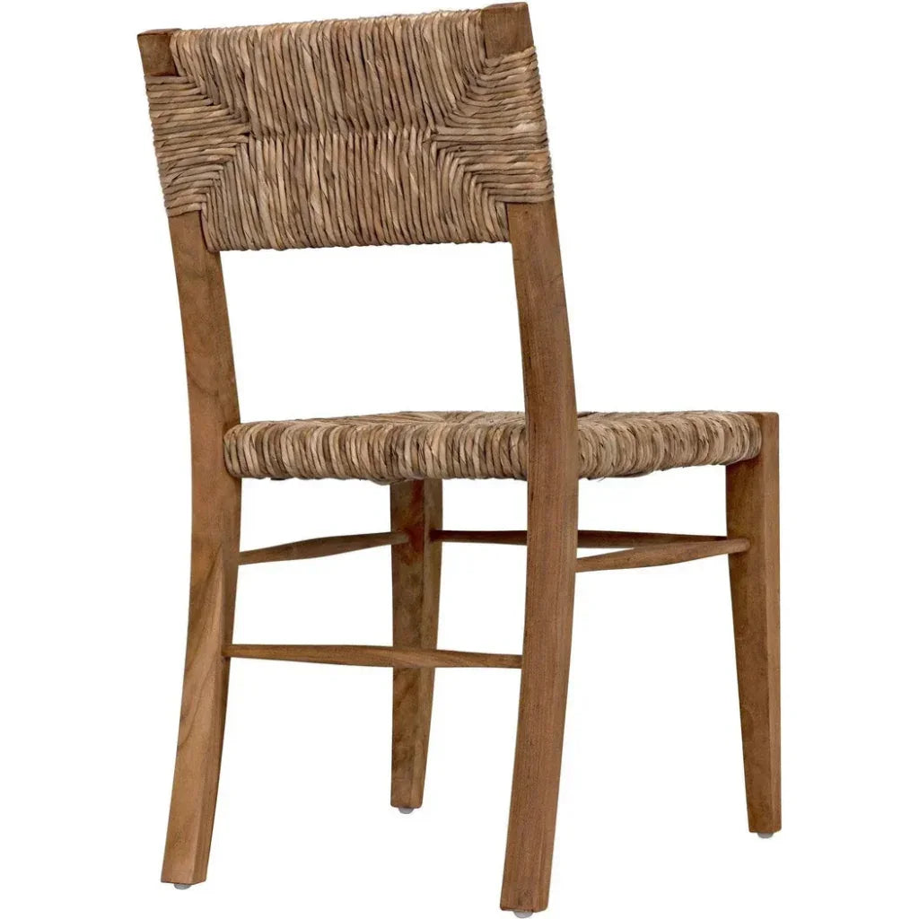 Noir Faley Teak Wood Armless Dining Chair