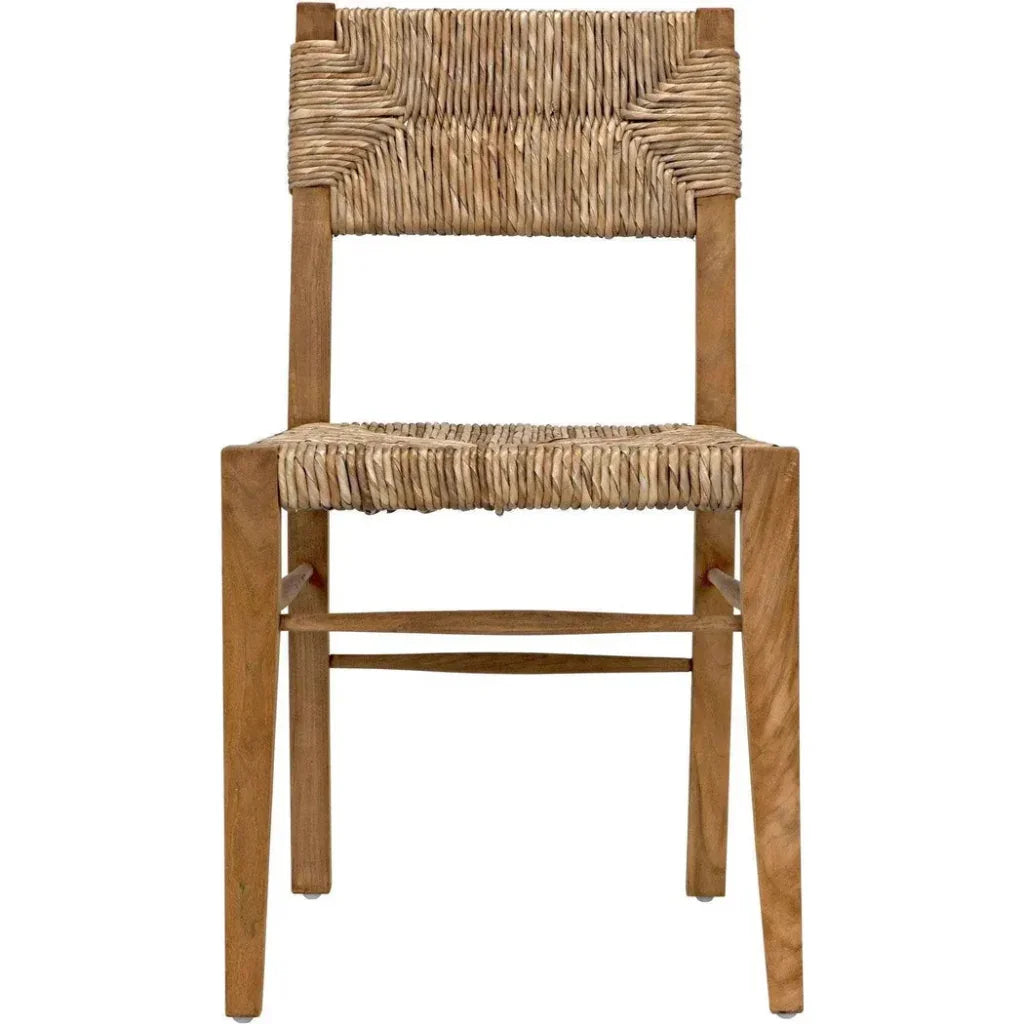 Noir Faley Teak Wood Armless Dining Chair