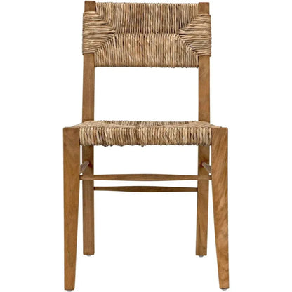 Noir Faley Teak Wood Armless Dining Chair