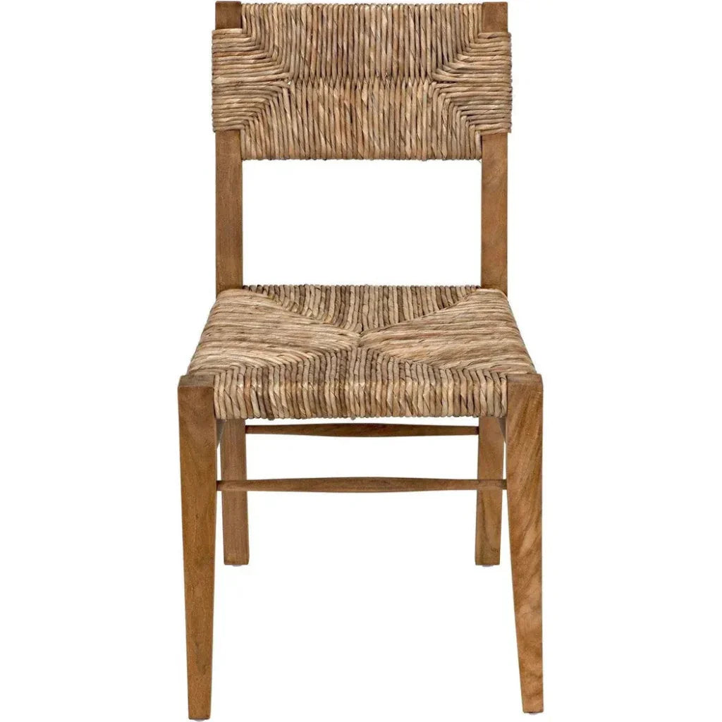 Noir Faley Teak Wood Armless Dining Chair