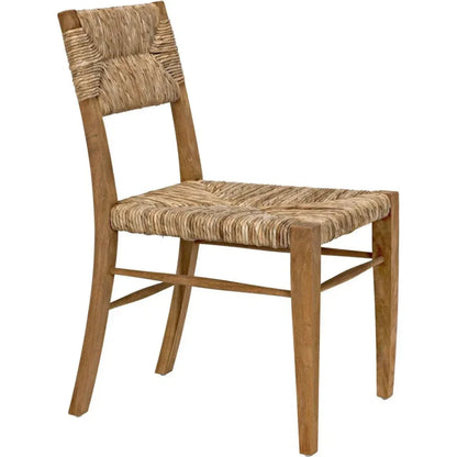 Noir Faley Teak Wood Armless Dining Chair
