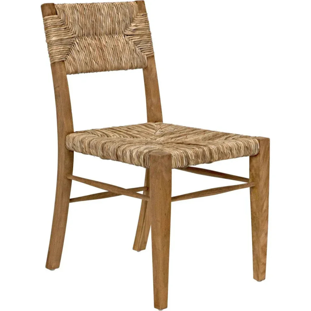 Noir Faley Teak Wood Armless Dining Chair