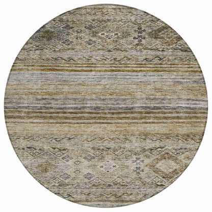 LOOMLAN Rugs Fariza Brown Washable Indoor-Outdoor Rug