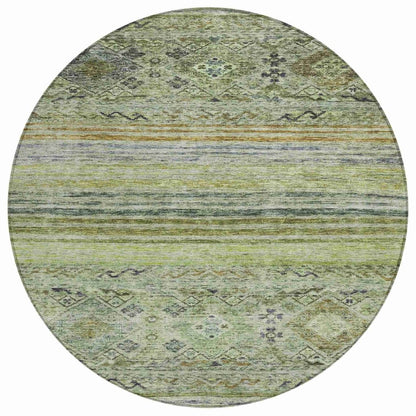 LOOMLAN Rugs Fariza Green Washable Indoor-Outdoor Rug