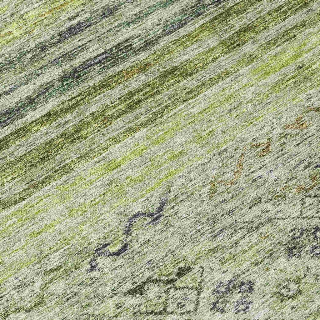 LOOMLAN Rugs Fariza Green Washable Indoor-Outdoor Rug