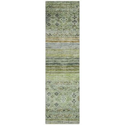 LOOMLAN Rugs Fariza Green Washable Indoor-Outdoor Rug