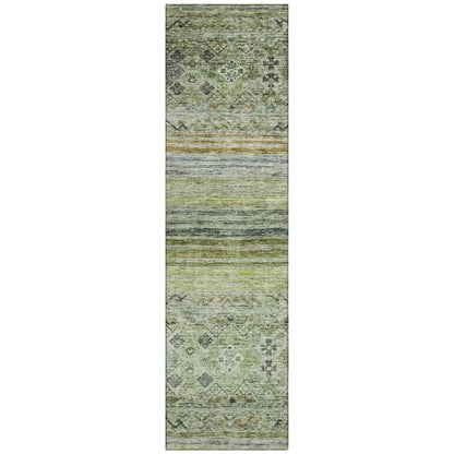 LOOMLAN Rugs Fariza Green Washable Indoor-Outdoor Rug