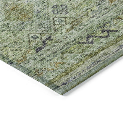 LOOMLAN Rugs Fariza Green Washable Indoor-Outdoor Rug