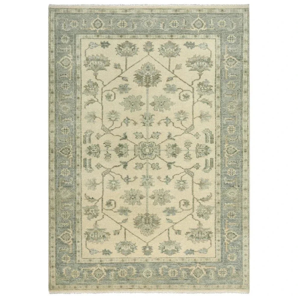 Afta Border Pastel Teal Large Area Rugs For Living Room