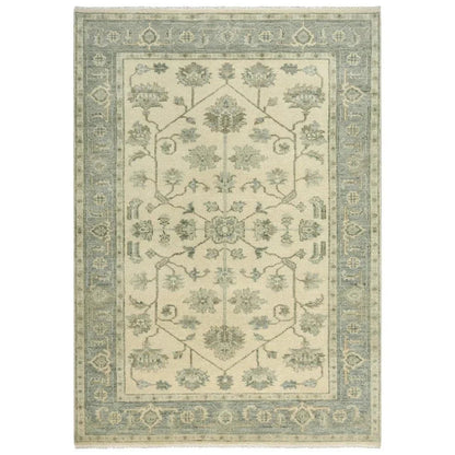 Afta Border Pastel Teal Large Area Rugs For Living Room