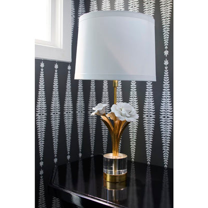 Chelsea House Rose Flowers Design With Tapered Drum Shade Table Lamp