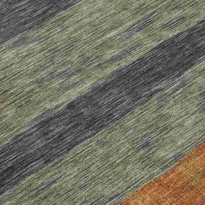 Haelora Blue Washable Indoor-Outdoor Rug