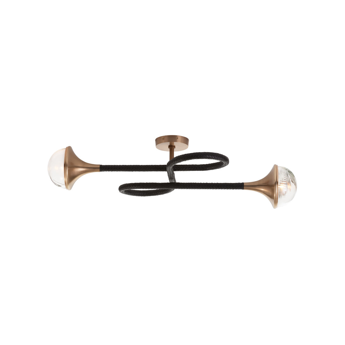 Wildwood Newton Black Leather Warp Wall Sconce