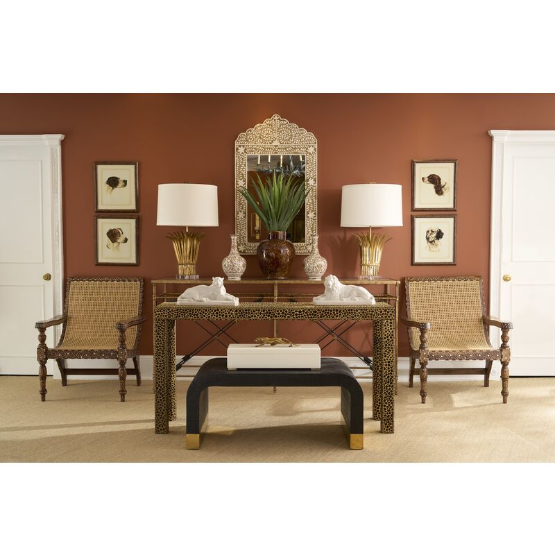 Chelsea House Leaf Silkette Shade Table Lamp