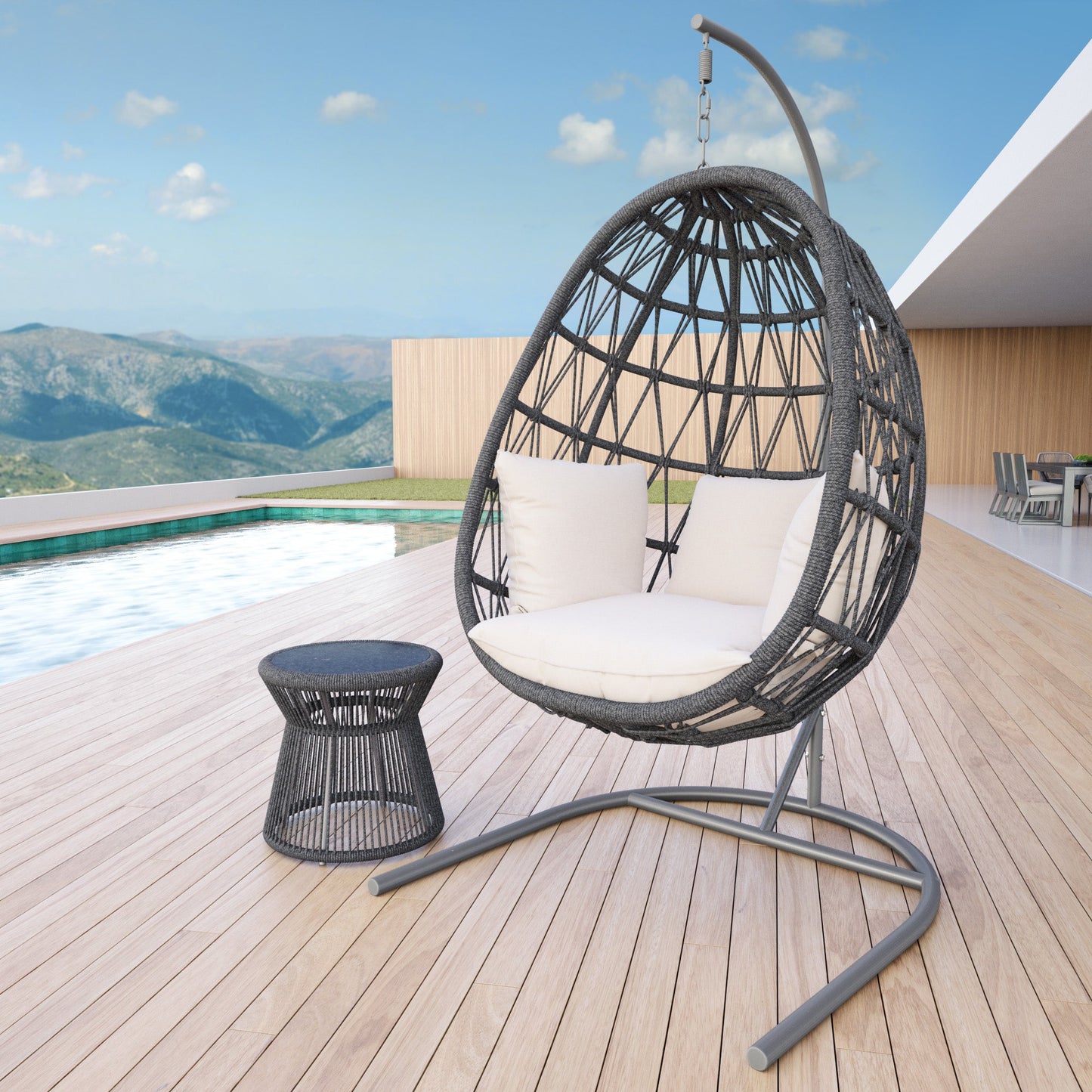 Milano Sunbrella Upholstered Cozy Comfort Outdoor Hanging Chair