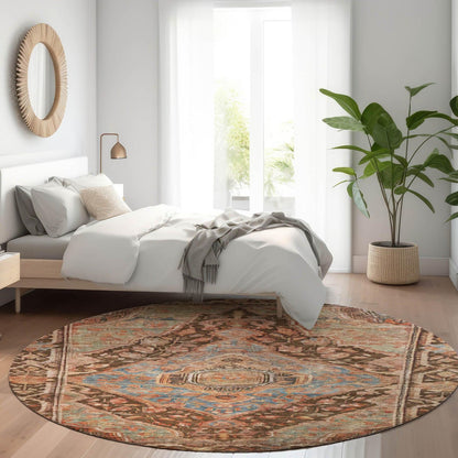 Kaelanor Chocolate Washable Indoor-Outdoor Rug
