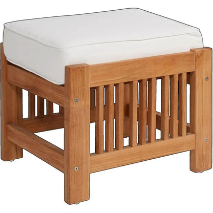 Soleil 2PC Teak Outdoor Lounge Set Sunbrella Cushion -- view 6