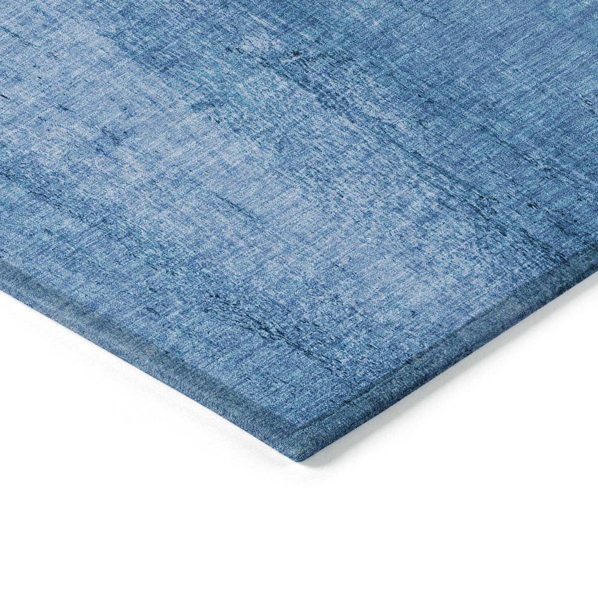 Nautical Blue Washable Indoor-Outdoor Rug