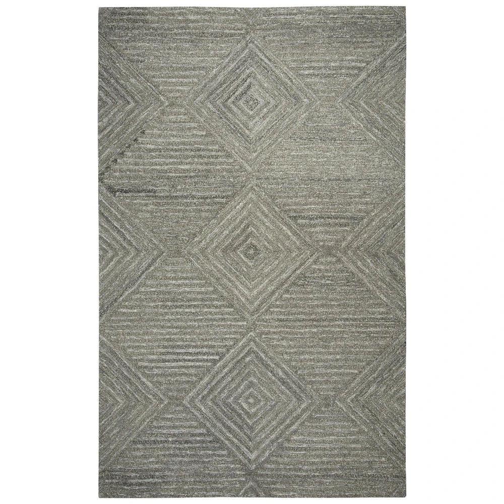 Cito Geometric Gray Large Area Rugs For Living Room