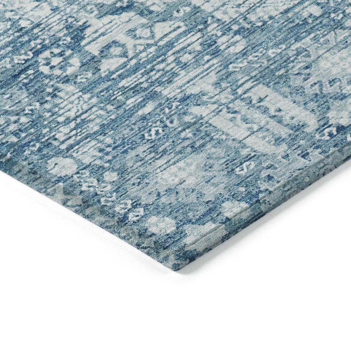 Laearis Denim Washable Indoor-Outdoor Rug