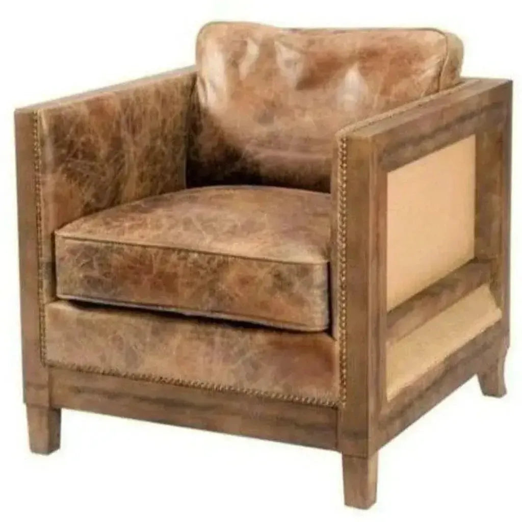 Darlington Brown Leather Club Chair -- view 7