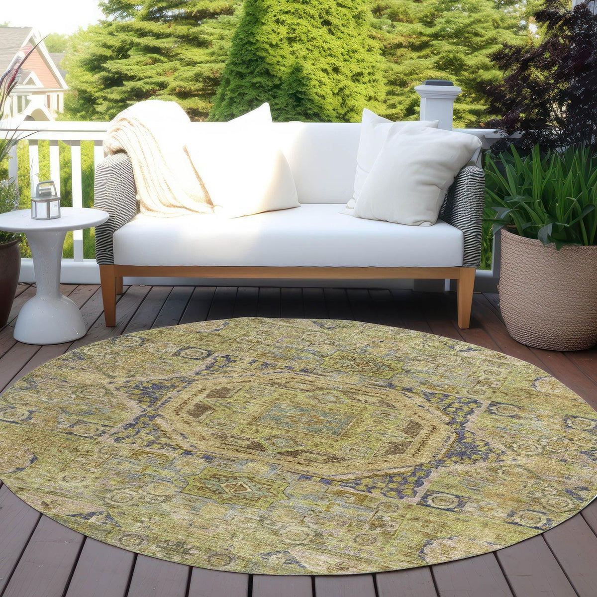 Iriir Aloe Washable Indoor-Outdoor Rug