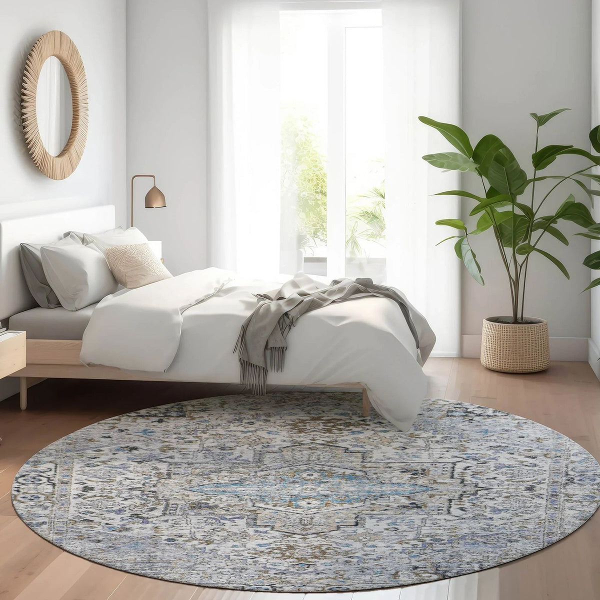 Kaelon Linen Washable Indoor-Outdoor Rug
