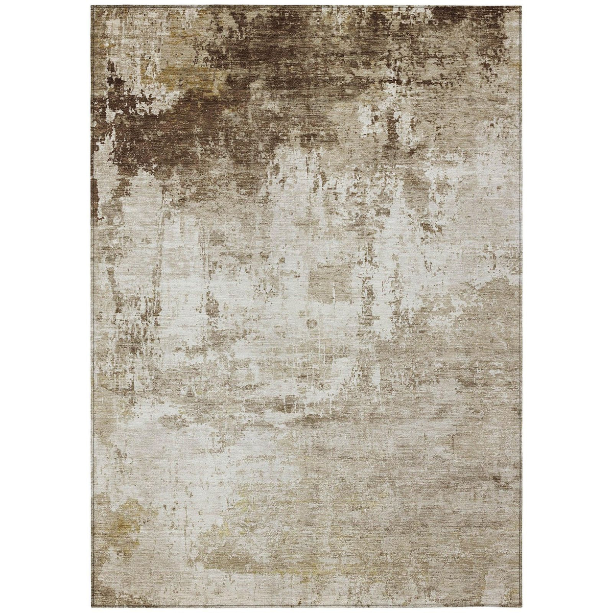 Kaelira Brown Washable Indoor-Outdoor Rug